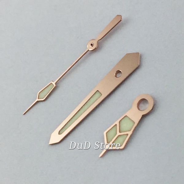 

repair tools & kits bliger rose gold light green watch hands super luminous fit nh35 nh36 movement