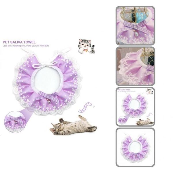 

cat costumes dress-up exquisite beautiful pet round saliva scarf decor accessory