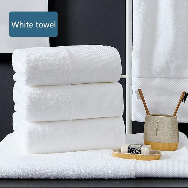 

towel cotton bath absorbent soft skin-friendly plain pure white 160*80cm