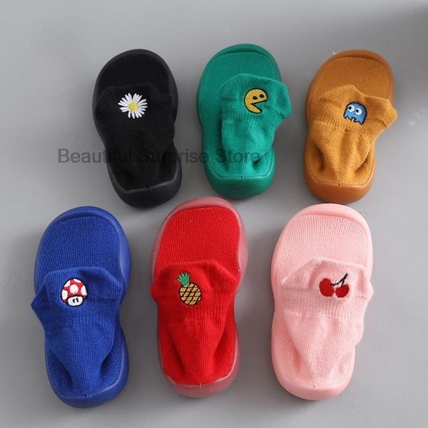 

first walkers fashion baby cartoon socks with rubber soles infant born girls boys children floor shoes anti slip soft sole sock