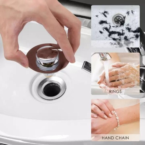 

other bath & toilet supplies 62*42mm universal stainless steel -up bouncing core basin drain filter hair trap deodorant bathtub plug kitc