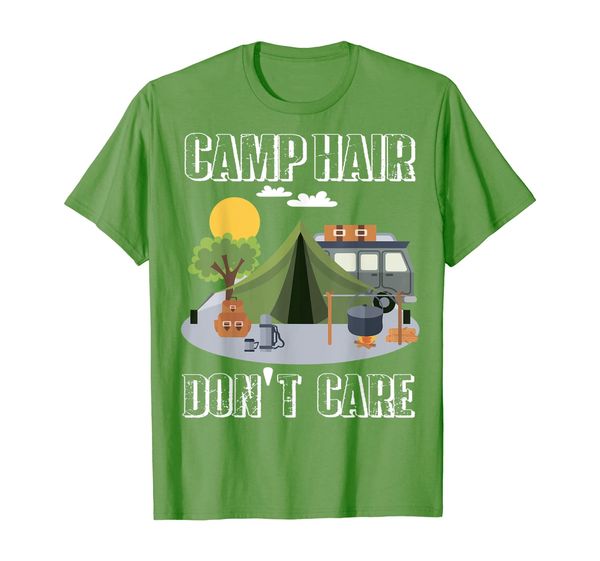 

Camp Hair Don't Care T-Shirt Funny Camping Gift Happy Camper, Mainly pictures