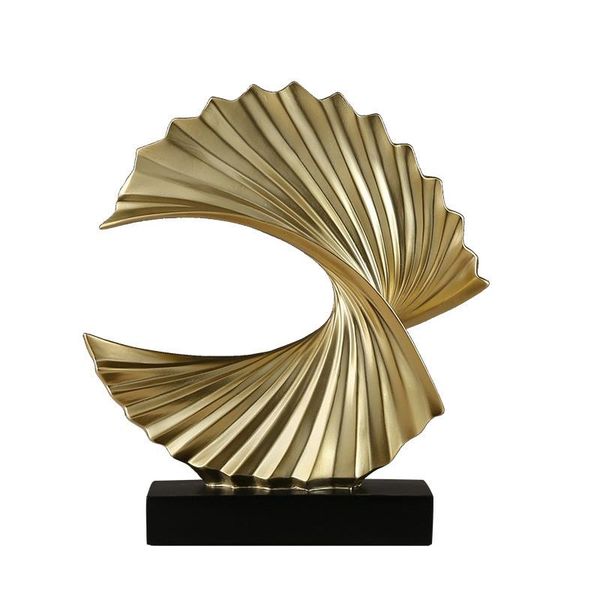 

decorative objects & figurines sculpture living room office table decoration crafts modern art abstract golden home