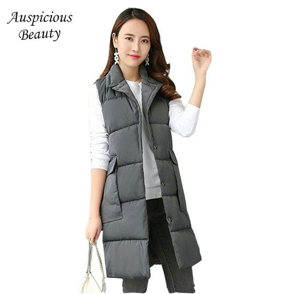 

women's vests plus size down cotton vest outerwear women warm winter slim solid cotton-padded fashion jacket coat clothing tsl153, Black;white