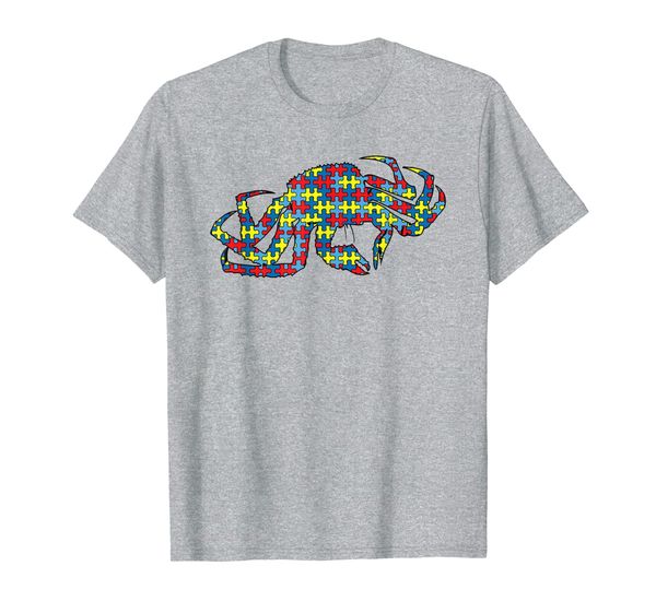 

crab autism awareness kids decapod ocean puzzle day mom gift t-shirt, White;black