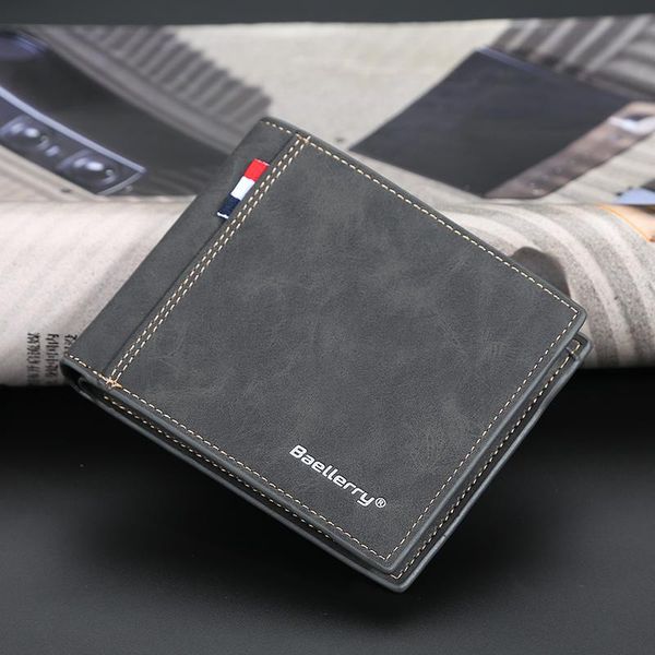 

men short multi-card wallet youth horizontal ticket clip wallets, Red;black