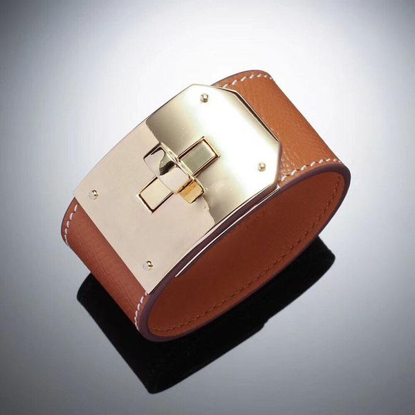 

bangle 2021 fashion jewelry real leather bracelet for women the gift, Black