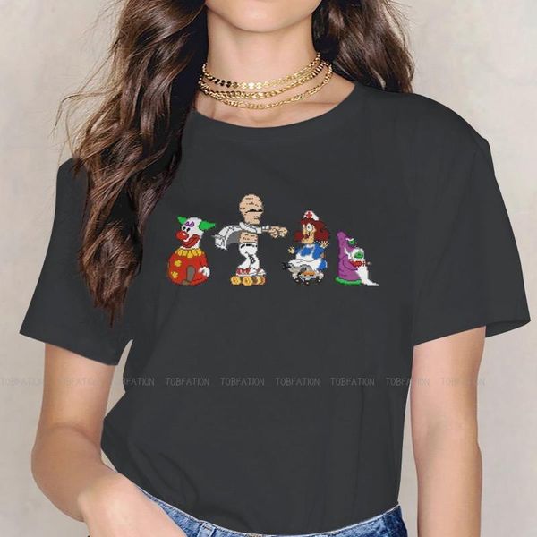 

women's t-shirt four tshirt day of the tentacle alien game cartoon girls basic 5xl cotton female t shirt funny hipster gift, White