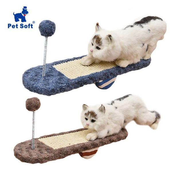 

cat toys pet soft scratch board seesaw multi purpose scratcher elastic sisal rope ball kitten scratching post