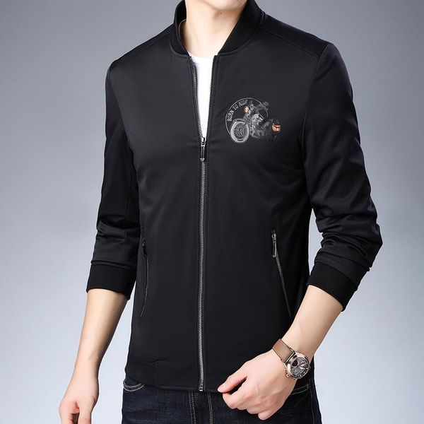 

men's jackets designer brand casual streetwear baseball collar jacket for men style fashion cool printed coats clothing, Black;brown