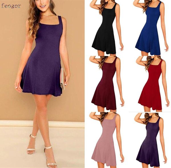 

casual dresses feogor sling dress short skirt summer style ladies urban suspender waist mini knee-length, Black;gray