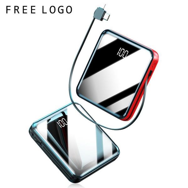 

logo 20000mah mini power bank 18w p d qc 3.0 two-way fast charging poverbank external battery pack custom gifts powerbank for iphone