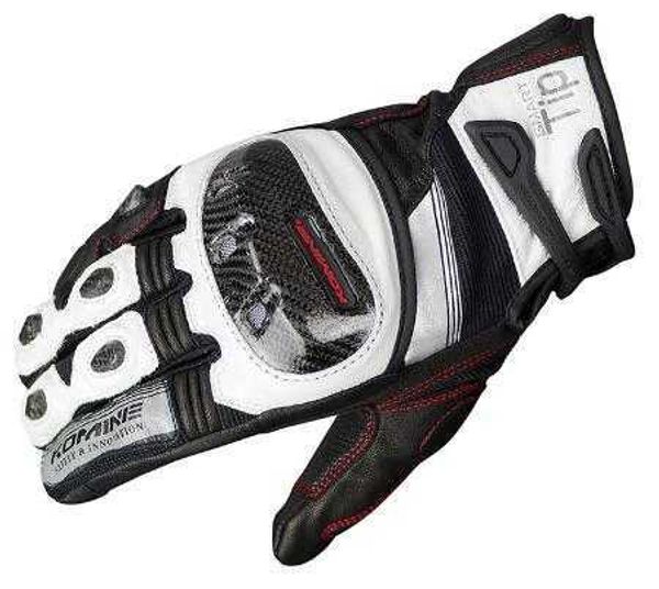 

komine gk 193 protect leather mesh gloves motorbike scooter guantes mountain bicycle bike cycling white black luvas mens h1022