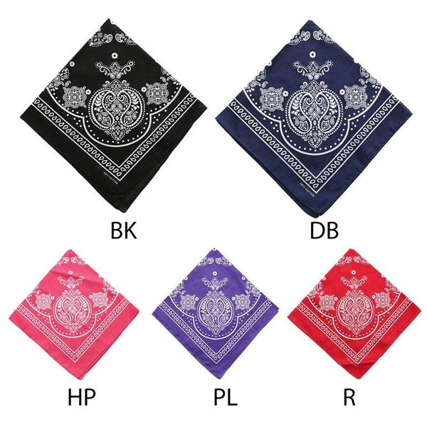 

scarves cotton head neck scarf bandana wristband pocket towel hip-hop paisley male female 2021, Blue;gray