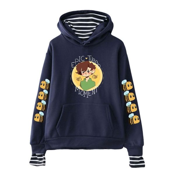 

men's hoodies & sweatshirts tubbo dreamwastaken georgenotfound print fake two piece women/men long sleeve hooded sweatshirt loose ins, Black