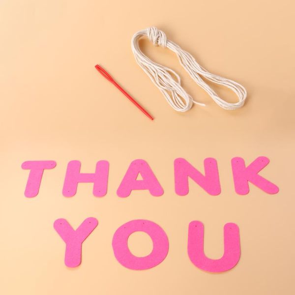 

party decoration thank you wedding bunting banner hanging garland thanksgiving mother's day supplies )