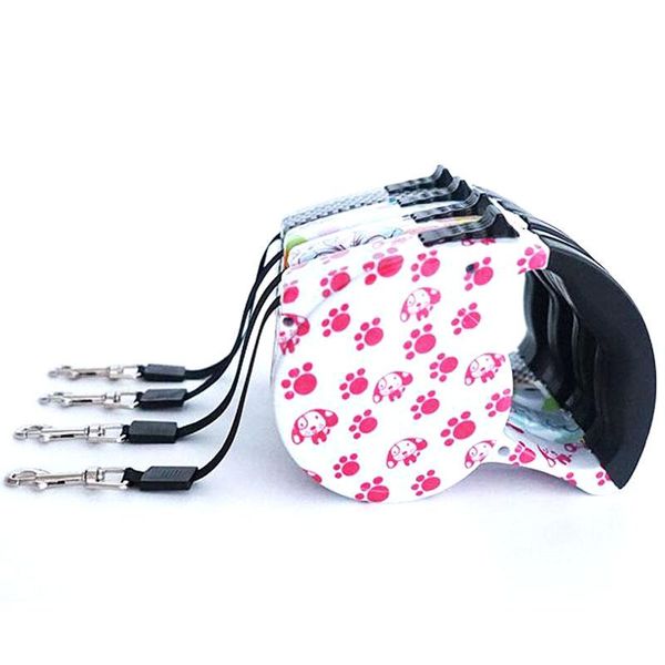 

dog collars & leashes 1 pcs leash retractable automatic traction rope abs nylon 5m pet cat puppy walking lead for small medium