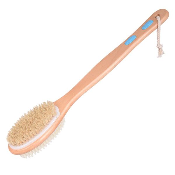 

hair brushes 1pc antiskid silicone bath brush double-sided soft hard shower health care comb for home bathroom (natural, Silver