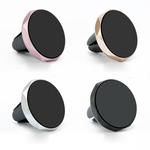 

cell phone mounts & holders car magnetic bracket round universal portable air outlet gps holder aluminium alloymagnetic mobile