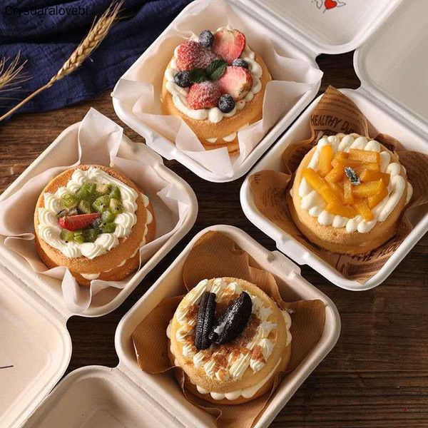 

gift wrap 20/50pcs disposable eco-friendly bento box meal storage food prep lunch fruit salad hamburger cake packaging writable