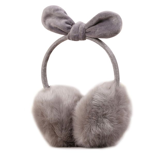 

rabbit ears fur winter earmuffs ear muffs warmers winter comfort warmuffs warm fur headphones for women girls winter accessories, Blue;gray