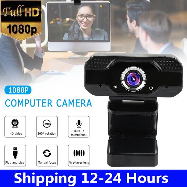 

webcams webcam 1080p 4k hd computer camera usb web built-in sound-absorbing microphone 1920 *1080 resolution drop