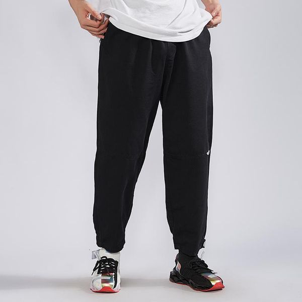 

extfination men casual pants solid thin cargo sweatpants male2021 trousers mens sportswear hip hop harem pencil men's, Black