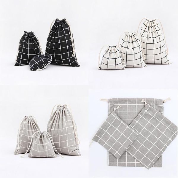 

gift wrap 1pc cotton linen jute fabric candy bags jewelry packaging wedding favor pouches & drawstring bag