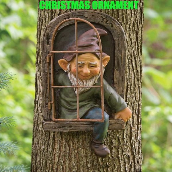 

garden decorations resin naughty gnome dwarf decor statue old man bark ghost face fairy ornament easter outdoor creative props crafts h5