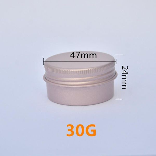 

storage bottles & jars wholesale 30g aluminum tins cream boxs cosmetic containers hair wax/handmade soap pots rose gold threaded box