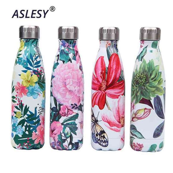 

custom stainless steel bottle for water thermos vacuum insulated cup double-wall travel drinkware sports flask 210908