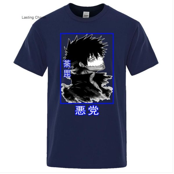 

men's t-shirts lasting charm my hero de anime character print t shi man mode loose tee clothing t-shirt hip hop bhing casl, White;black