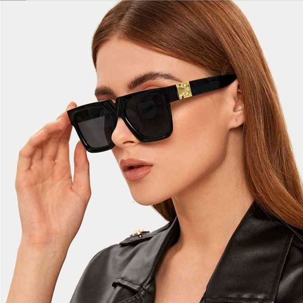 

summer sunglasses 2021 square retro women luxury brand glasses men oversized mirror, White;black