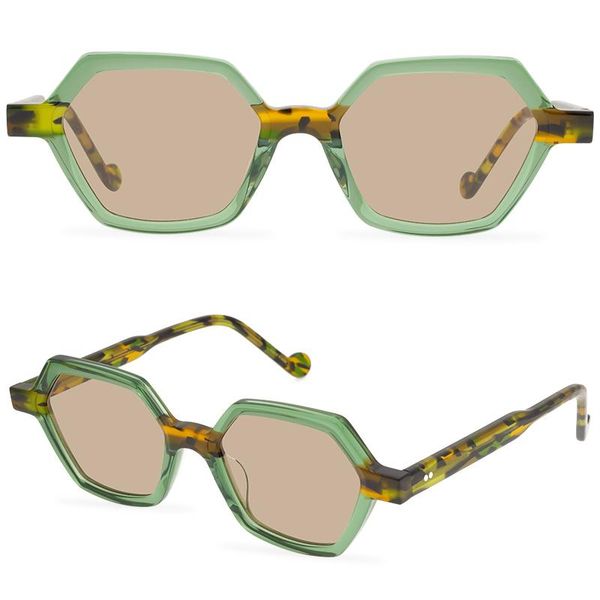 

outdoor eyewear personality polygon fashion woman sunglasses acetate fiber glasses frame men's sports