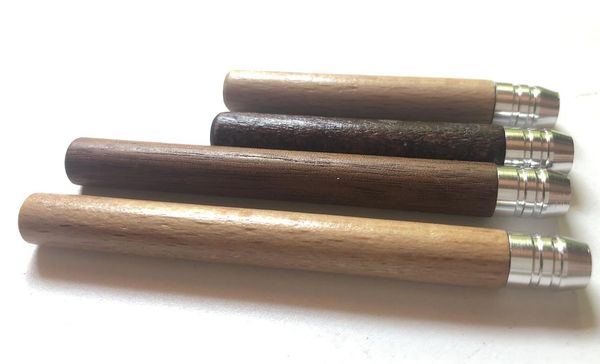 Натуральная древесина одна гитарная труба мини металлические сигареты-фильтры для курящих труб съемные табачные держатели Tips Tube Handpape для сухого травки