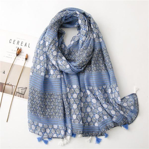 

summer thin sunscreen viscose scarf tassel stole wrap lady fashion long shawl pure blue pareo beach muslim 180x90cm hijabs scarves, Blue;gray