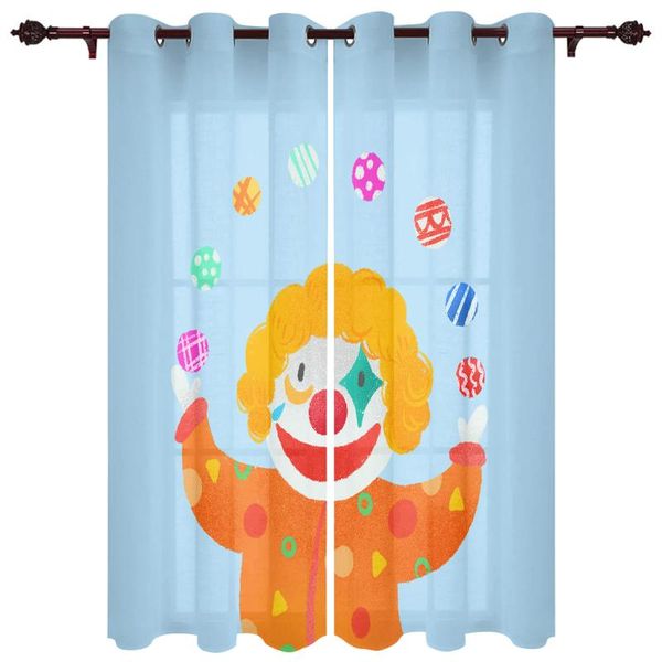 

polyester translucent curtains april fools day clown color pattern luxury for living room kitchen bedroom windows curtain & drapes