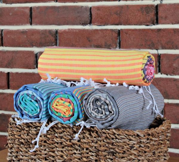 

towel beach tassel polyester cotton linen bath stripe turkey home textile products