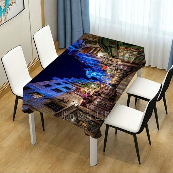 

table cloth diagon alley street night scene design tablecloth for dinner decor