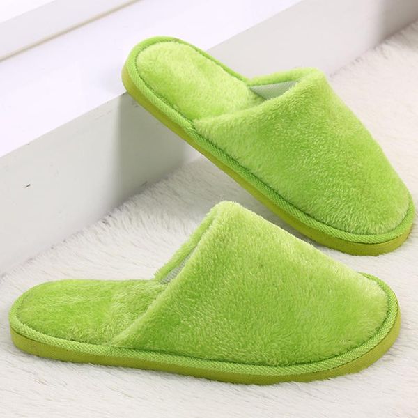 

slippers plush women soft sole house ladies floor solid color slides slip on shoes woman couple footwear, Black