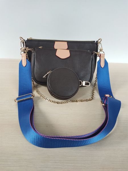 

2022 classic luxury designer handbag pochette felicie bag genuine leather handbags shoulder handbag clutch tote messenger shopping purse wit