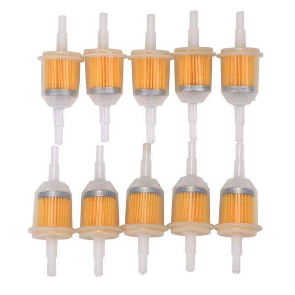 

parts 10pcs universal inline gas/fuel filter 6mm-8mm 1/4" for lawn mower small engine auto motorcycle accessories oil