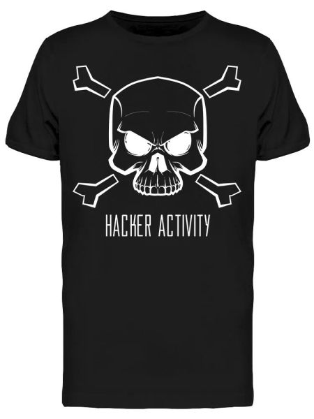 

Skull Hacker Activity Tee Men's -Image by Shutterstock, White;black