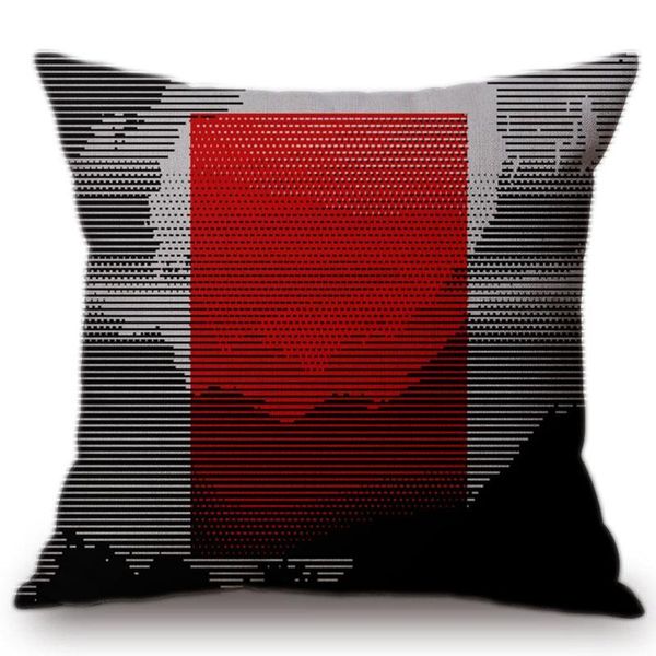 

cushion/decorative pillow modern geometric cushion cover red decorative pillowcase blue triangles throw pillows sofa chair home decor