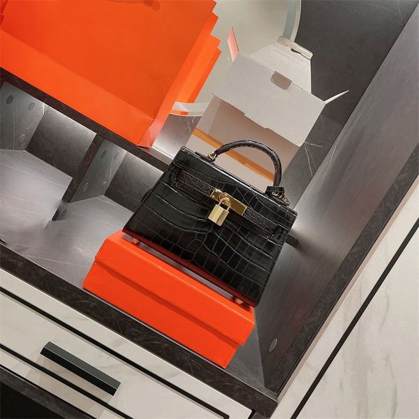 

kelly second generation women evening bags advanced crocodile leather handbags fashion 6-color size 20 * 14cm gift box