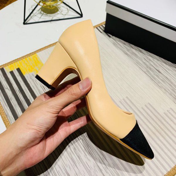 

prowow new shallow sandals woman genuine leather mid heel summer designer brand high heel ladies shoes zapatos de mujer, Black