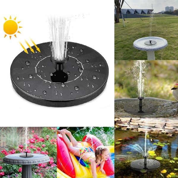 

garden decorations dia 13/16cm 6v/1w 7v/1.4w bird bath solar fountain water pump round floating fontaine solaire for outdoor pool pond decor