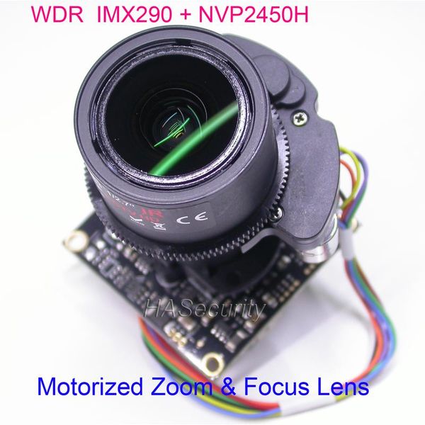 

1080p motorized zoom & auto focal lens 1/2.8" starvis imx290 sensor + nvp2450 cctv camera module board +osd cable +irc ip cameras