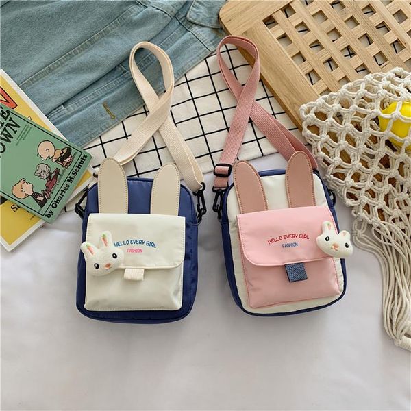 

evening bags fashion stitching cute nylon women's handbag casual all-match messenger shoulder bag cartoon student art mobile phone