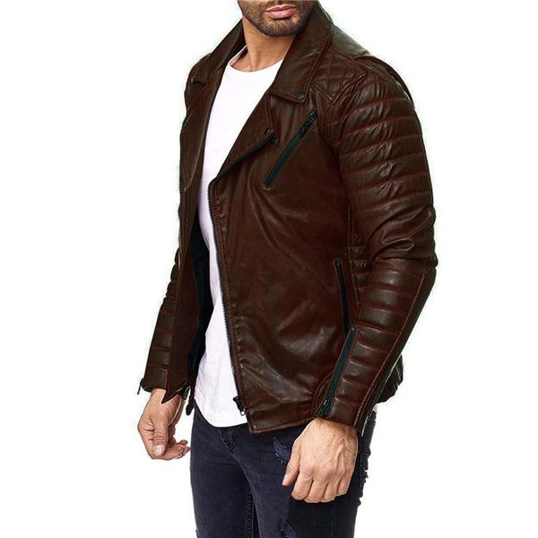 

men's fur & faux automotive mans leather jacket coats plus size 4xl biker european clothing brand mens 2021, Black